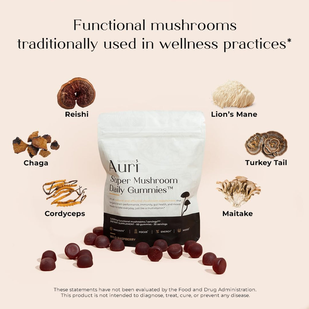 Auri Nutrition Mushroom Daily Gummies – Functional Wellness

