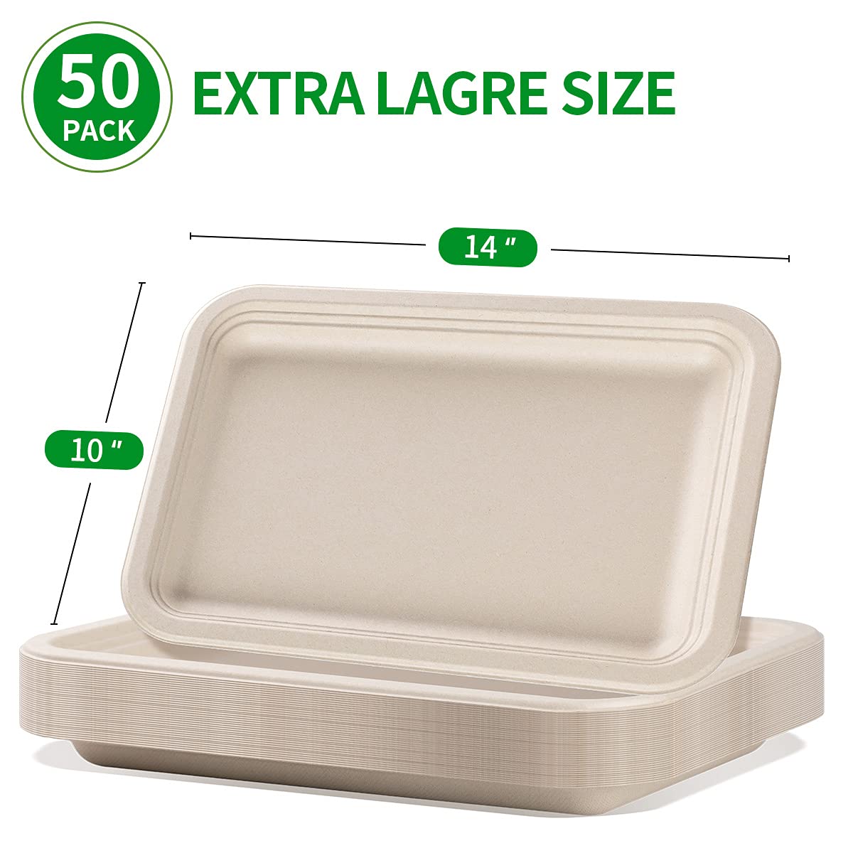 Bloomoon Disposable Food Trays Plant-Based Serving Platters

