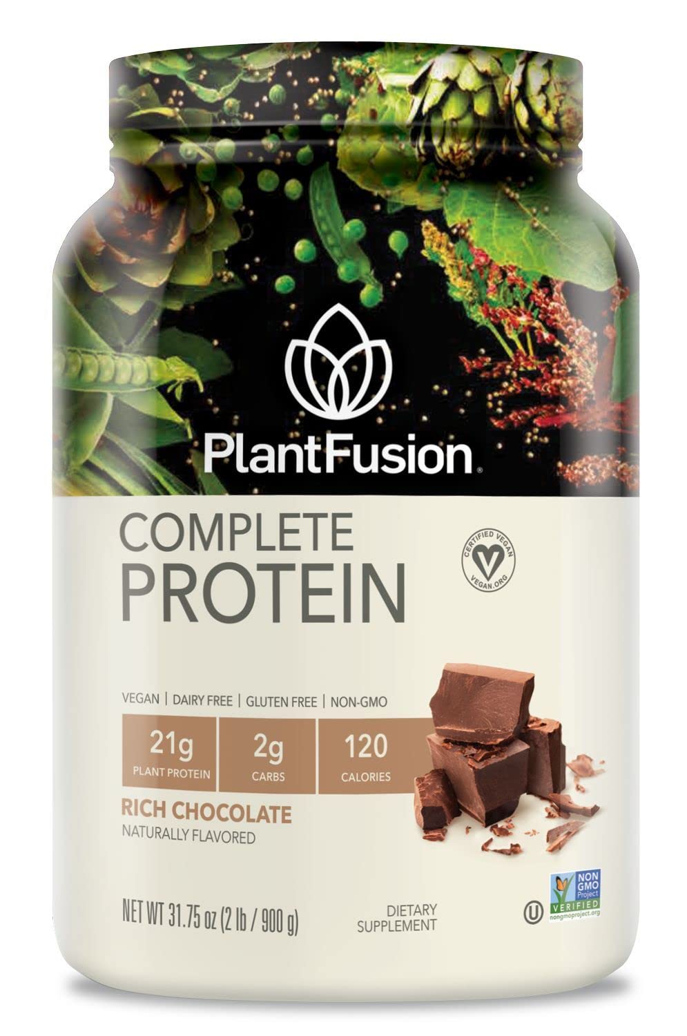 PlantFusion Complete Vegan Protein Powder with BCAAs