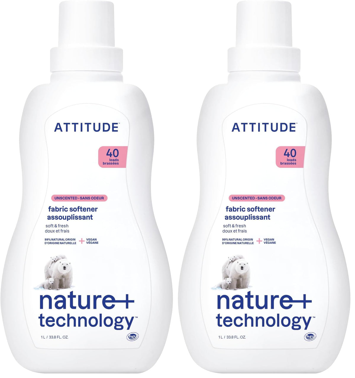 ATTITUDE Liquid Fabric Softener Refill – Plant-Based & Vegan, HE Compatible