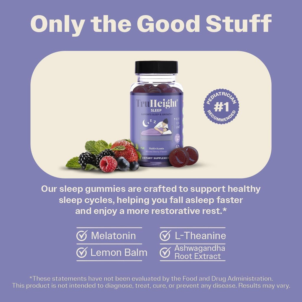 TruHeight Sleep Gummies for Kids & Teens – Sleep Support

