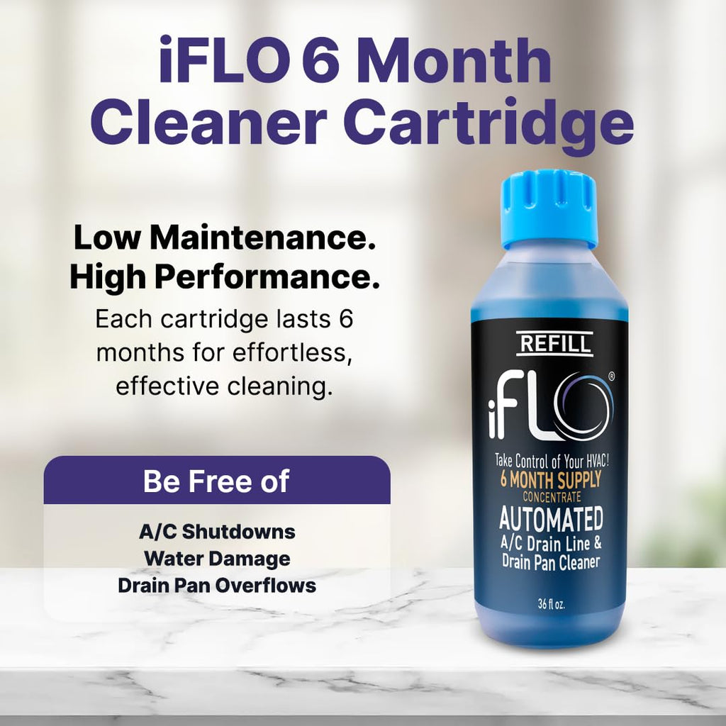 iFLO Smart A/C Drain Line Cartridge - Enzymatic Formula

