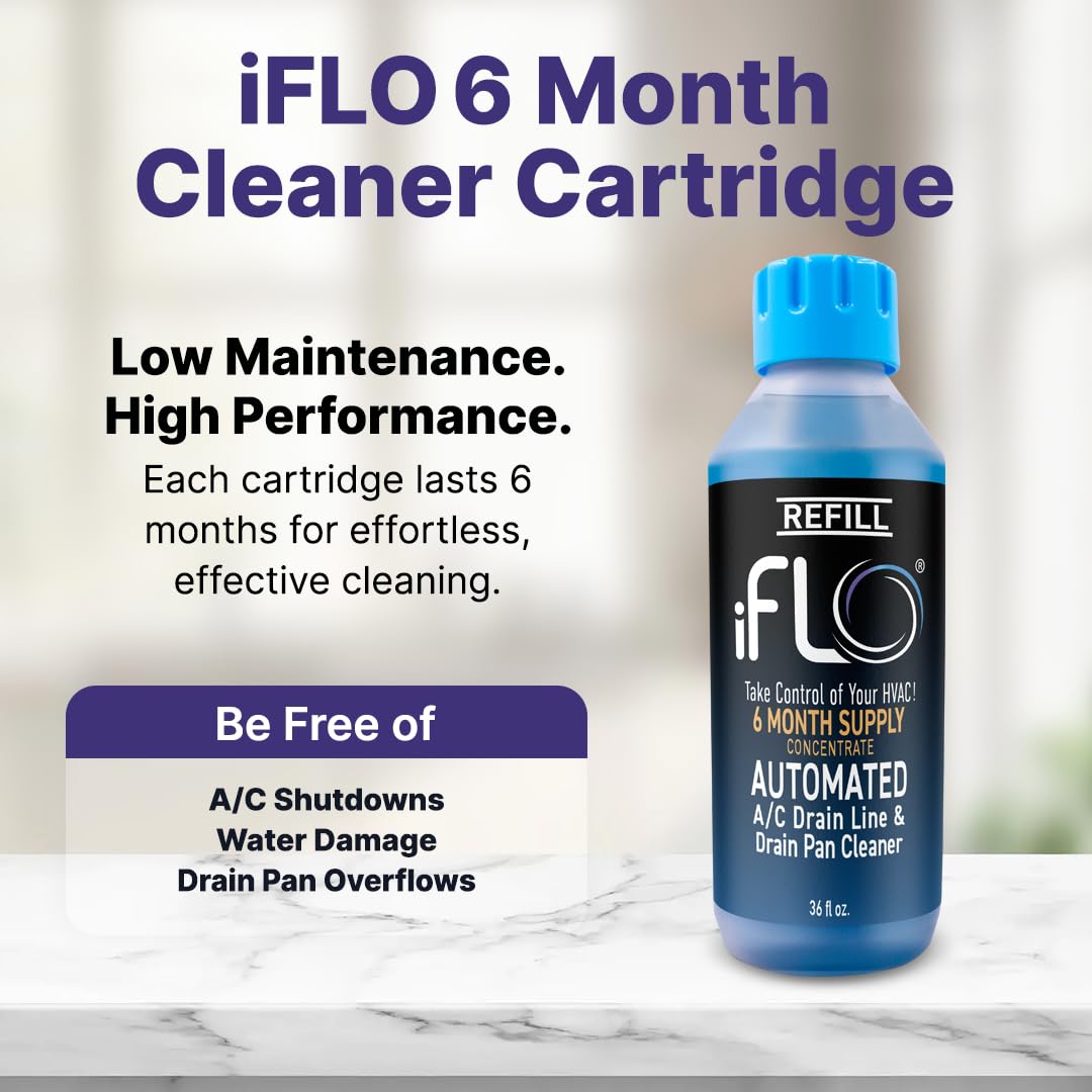 iFLO Smart A/C Drain Line Cartridge - Enzymatic Formula

