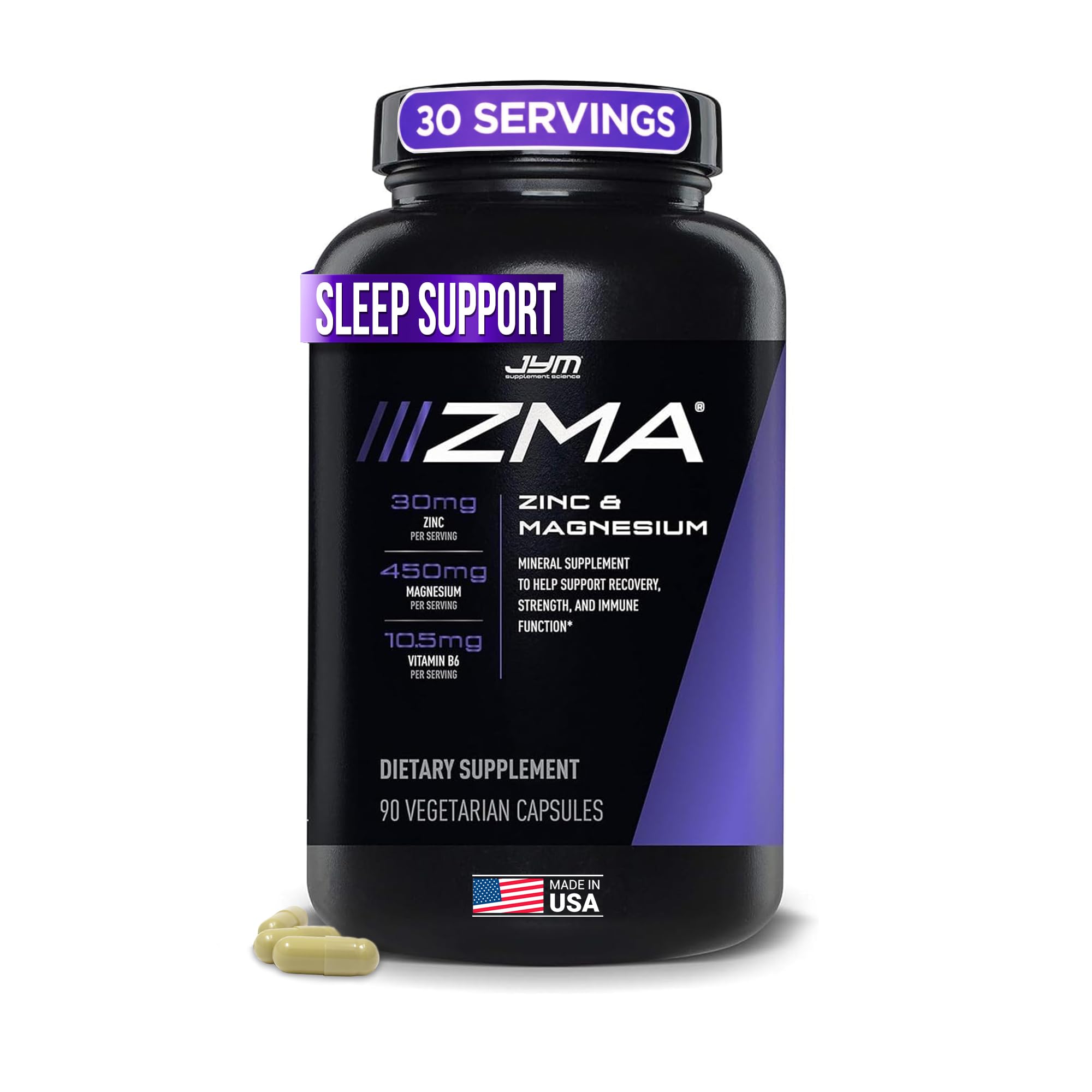 JYM ZMA Zinc Magnesium Vitamin B6 Capsules

