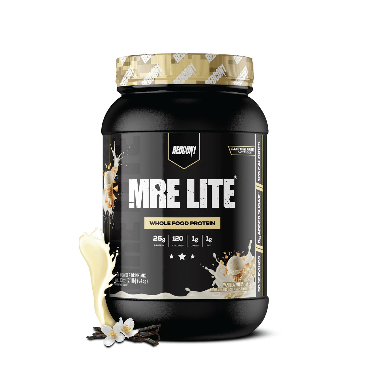 REDCON1 MRE LITE Whole Food Protein Powder - Lactose Free & Sugar Free