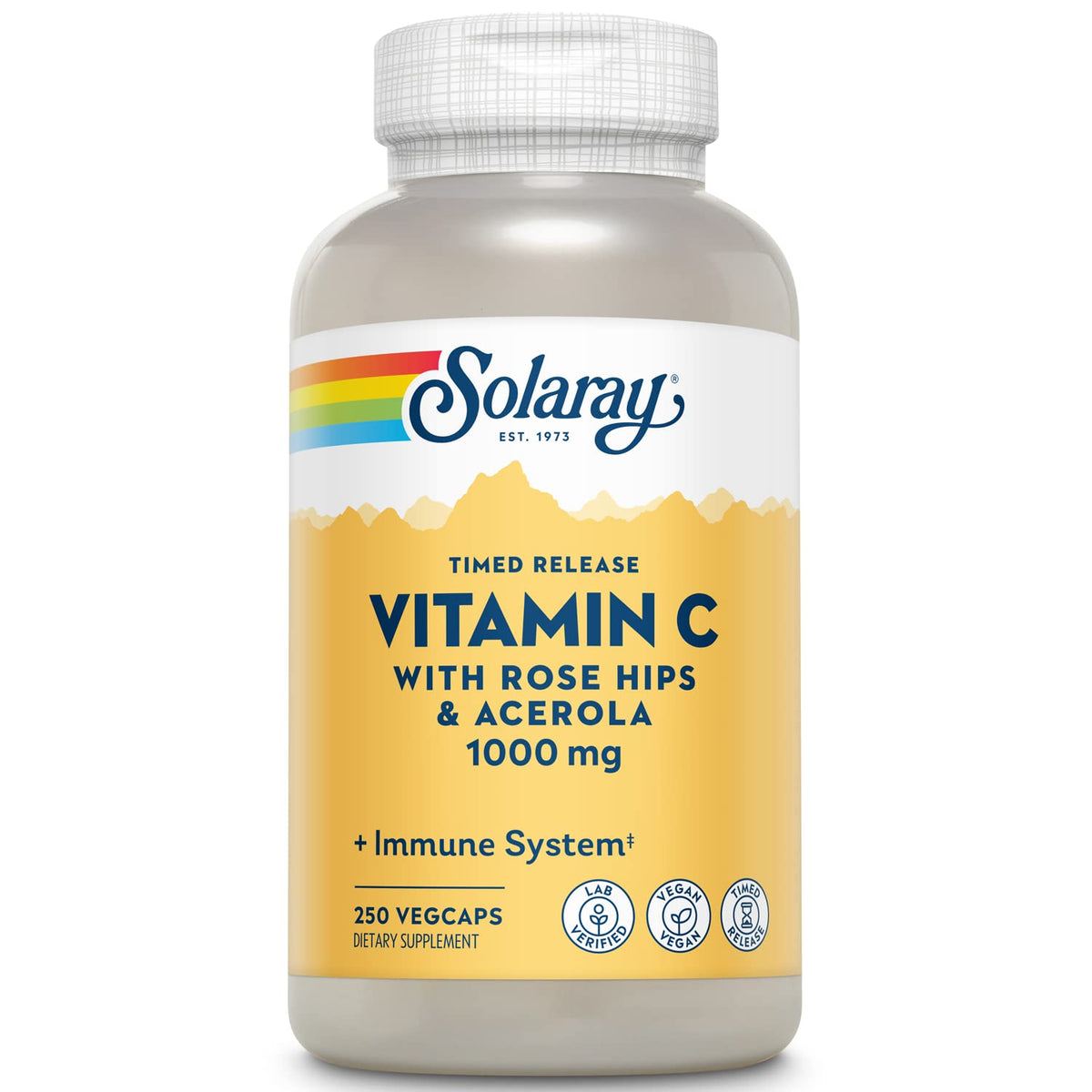 Solaray Vitamin C 1000mg Time Release with Rose Hips and Acerola