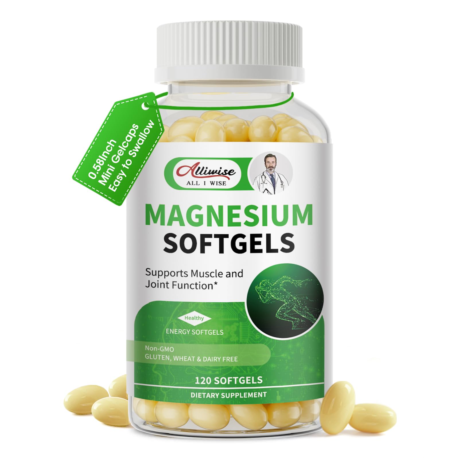 Alliwise Magnesium Glycinate Softgels Sleep & Muscle

