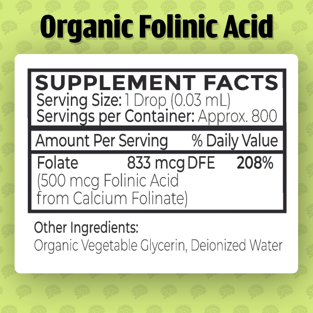 Folinic Acid Liquid Drops by Dr. Green Mom

