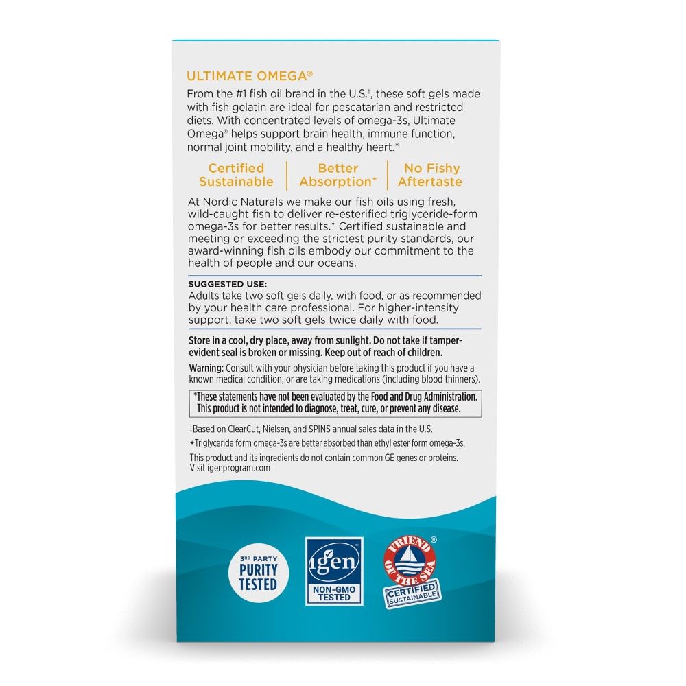 Nordic Naturals Ultimate Omega Fish Gelatin Supplement

