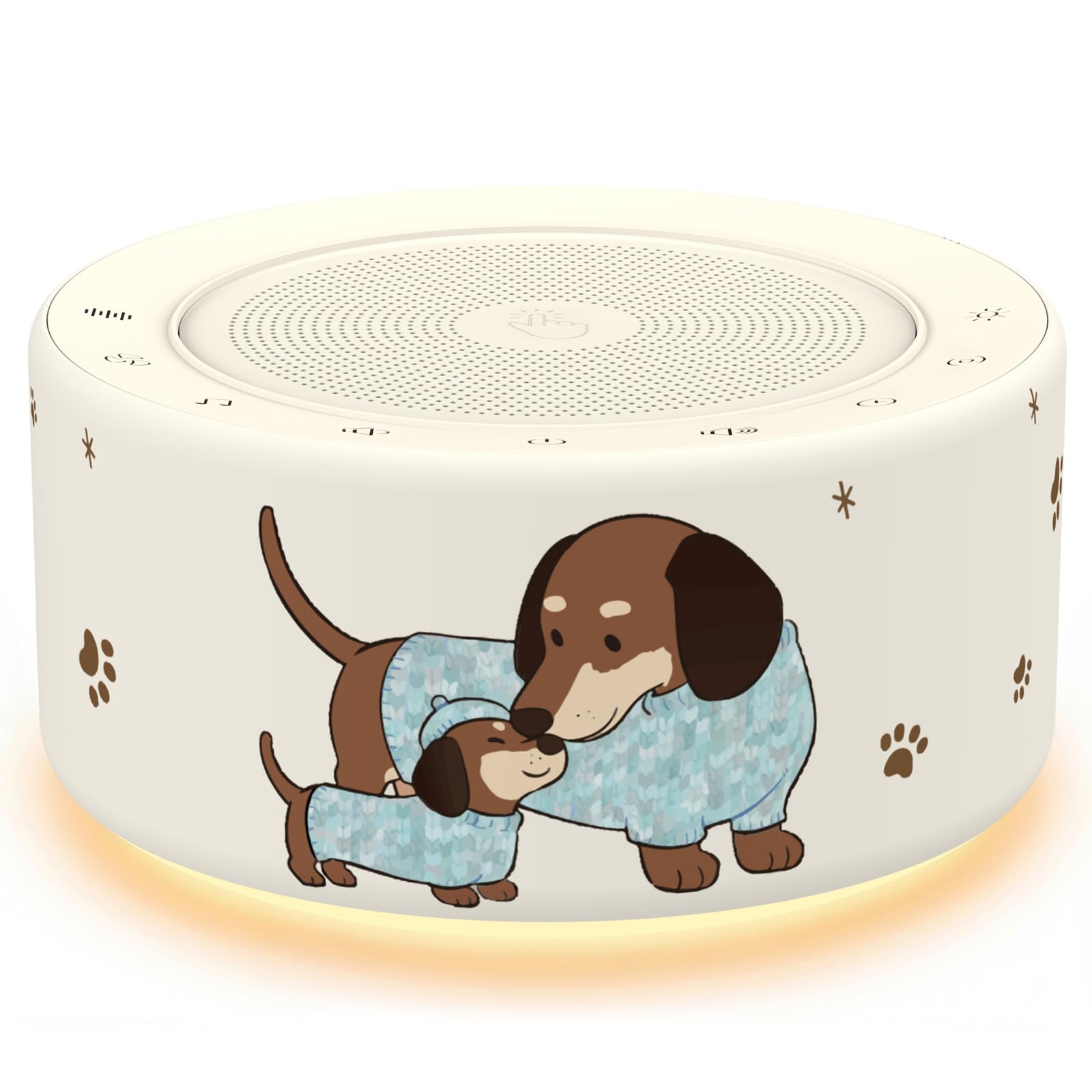 Kipcush Noise Machine for Sleep & Focus, 30 Sounds, Night Light, Memory Function