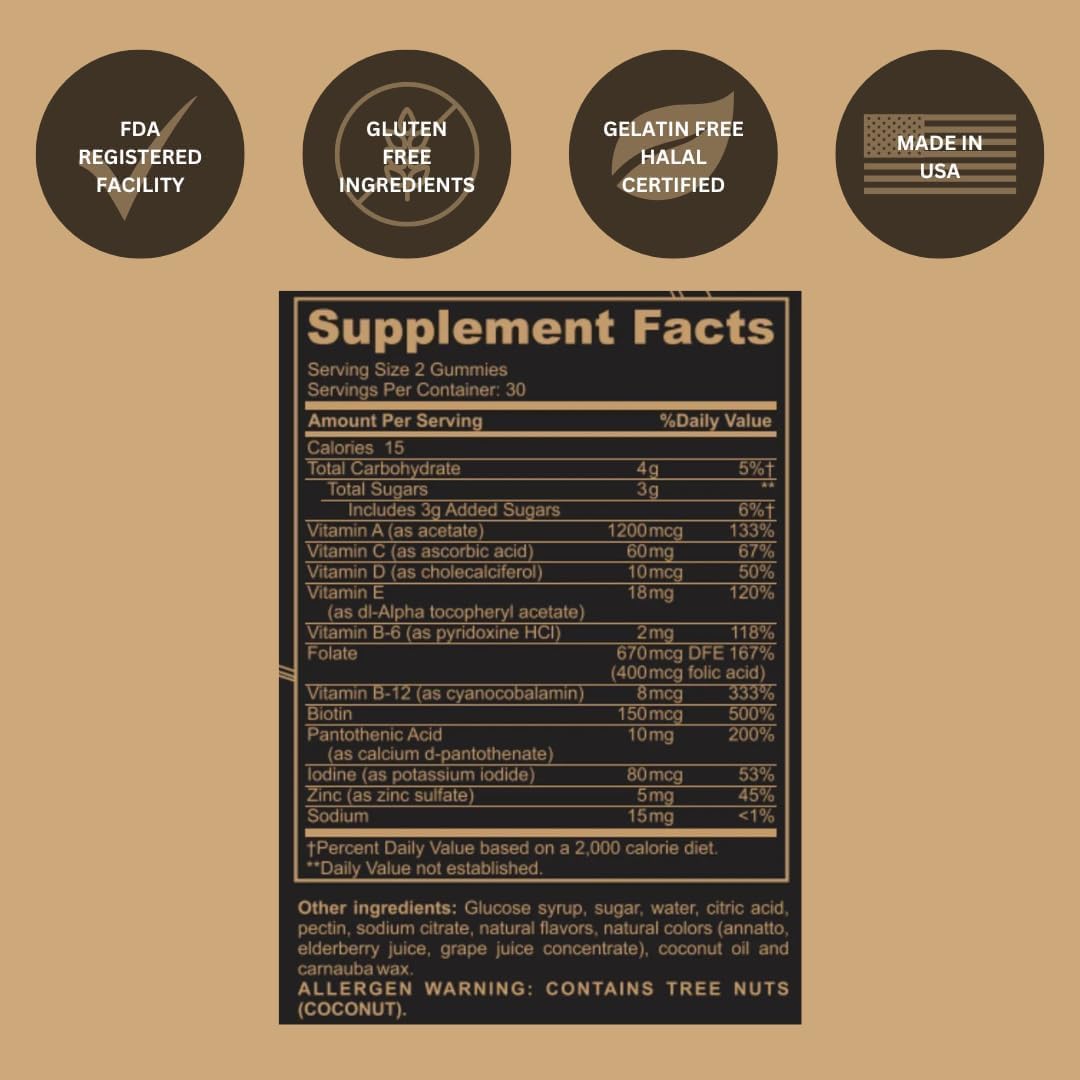 Black Girl Vitamins Hair Skin Nails Vitamin D & Multivitamin

