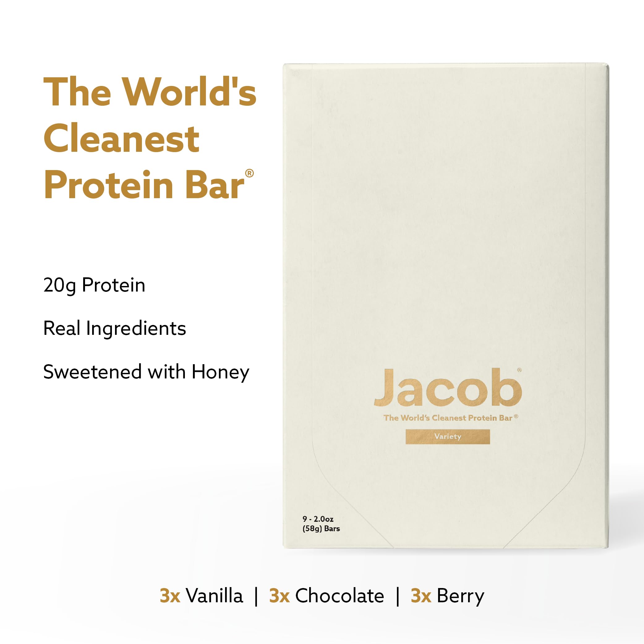 Jacob Bar Protein Bars - Clean On-the-Go Snack

