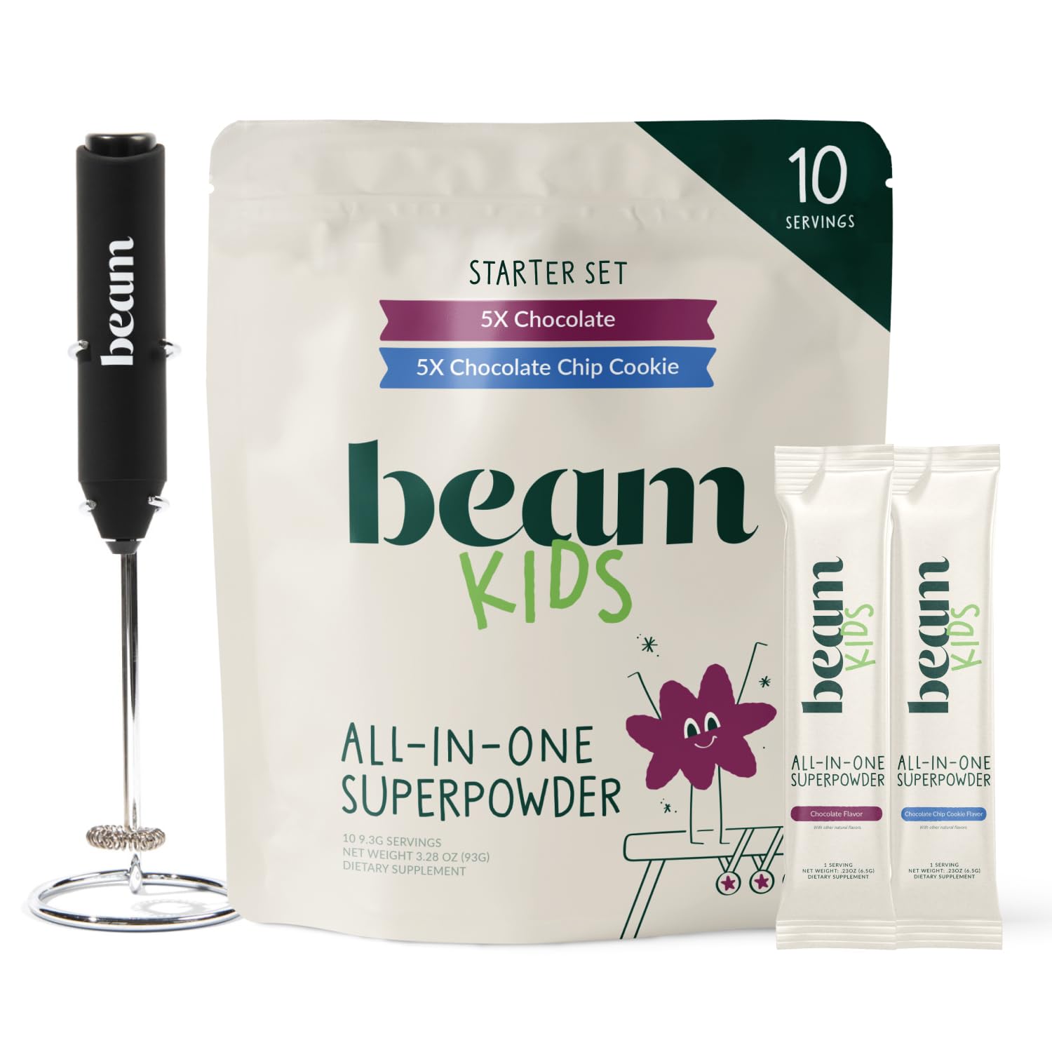 BEAM Kids Multivitamin Powder with Greens, Probiotic & Prebiotic