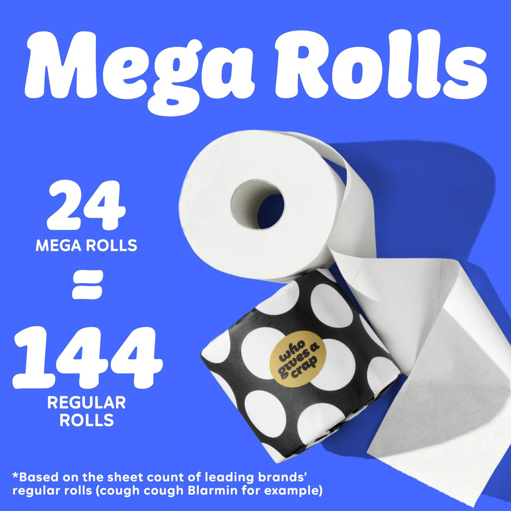 Who Gives A Crap Bamboo Toilet Paper - Three-Ply Soft

