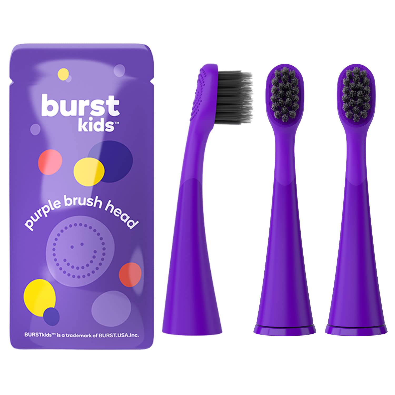 BURST Replacement Heads for Kids Electric Toothbrush — Ultra Soft Bristles