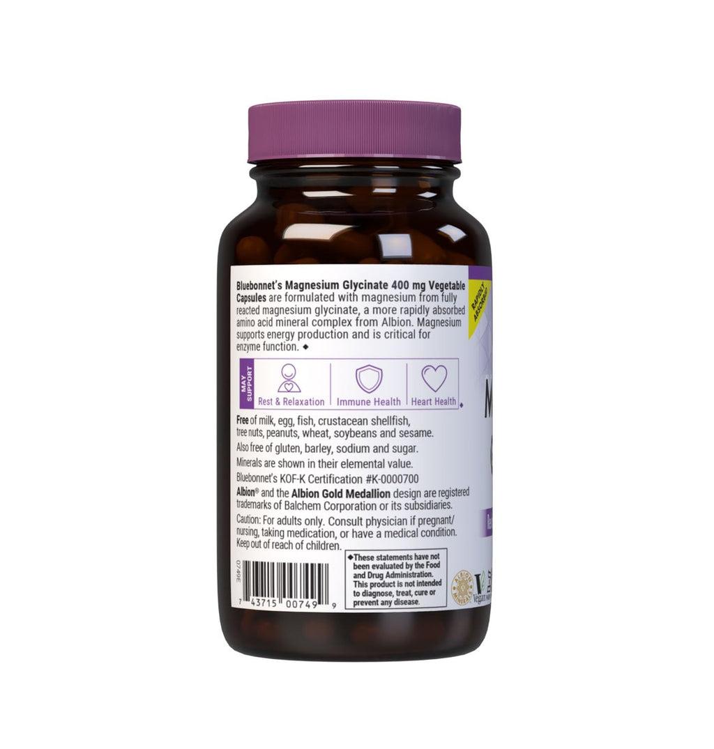 Bluebonnet Magnesium Glycinate 400 mg | Non-GMO

