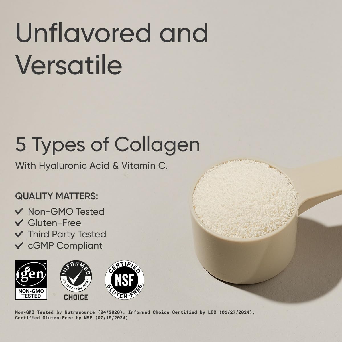 Sports Research Multi Collagen Protein Powder | Hyaluronic Acid

