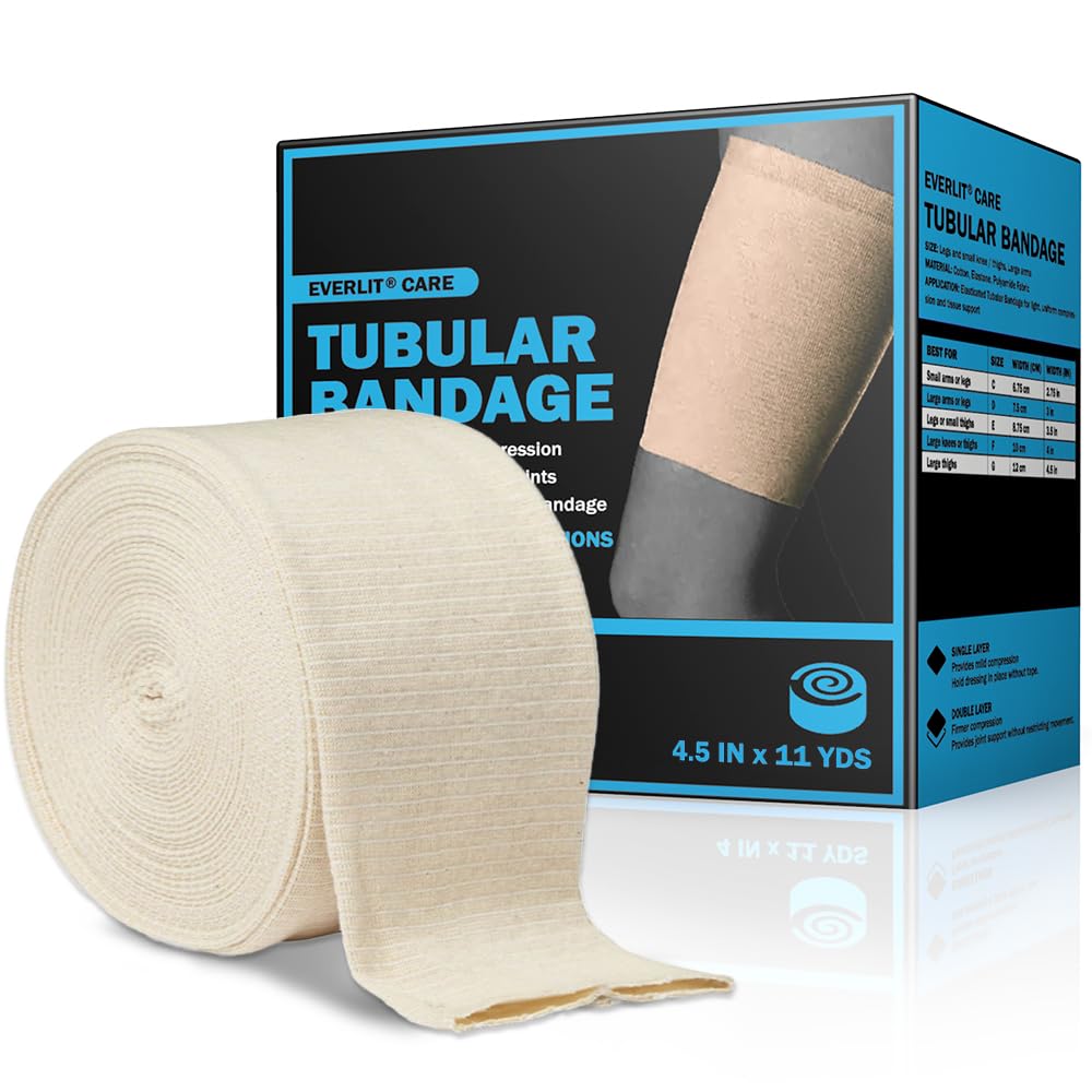 EVERLIT Elasticated Tubular Bandage for Tissue Support and Gentle Compression