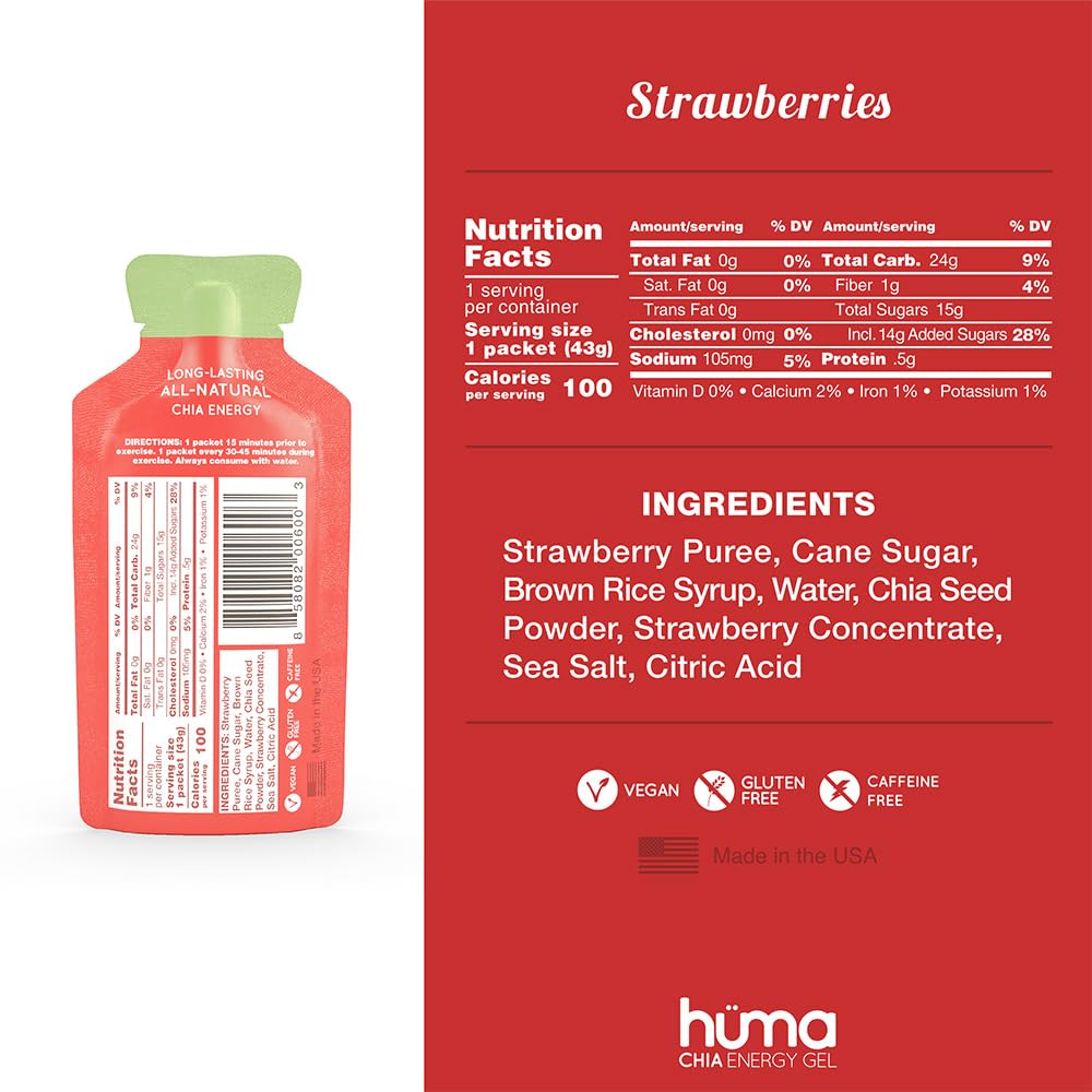 Huma Chia Energy Gel - Real Food Sports Fuel

