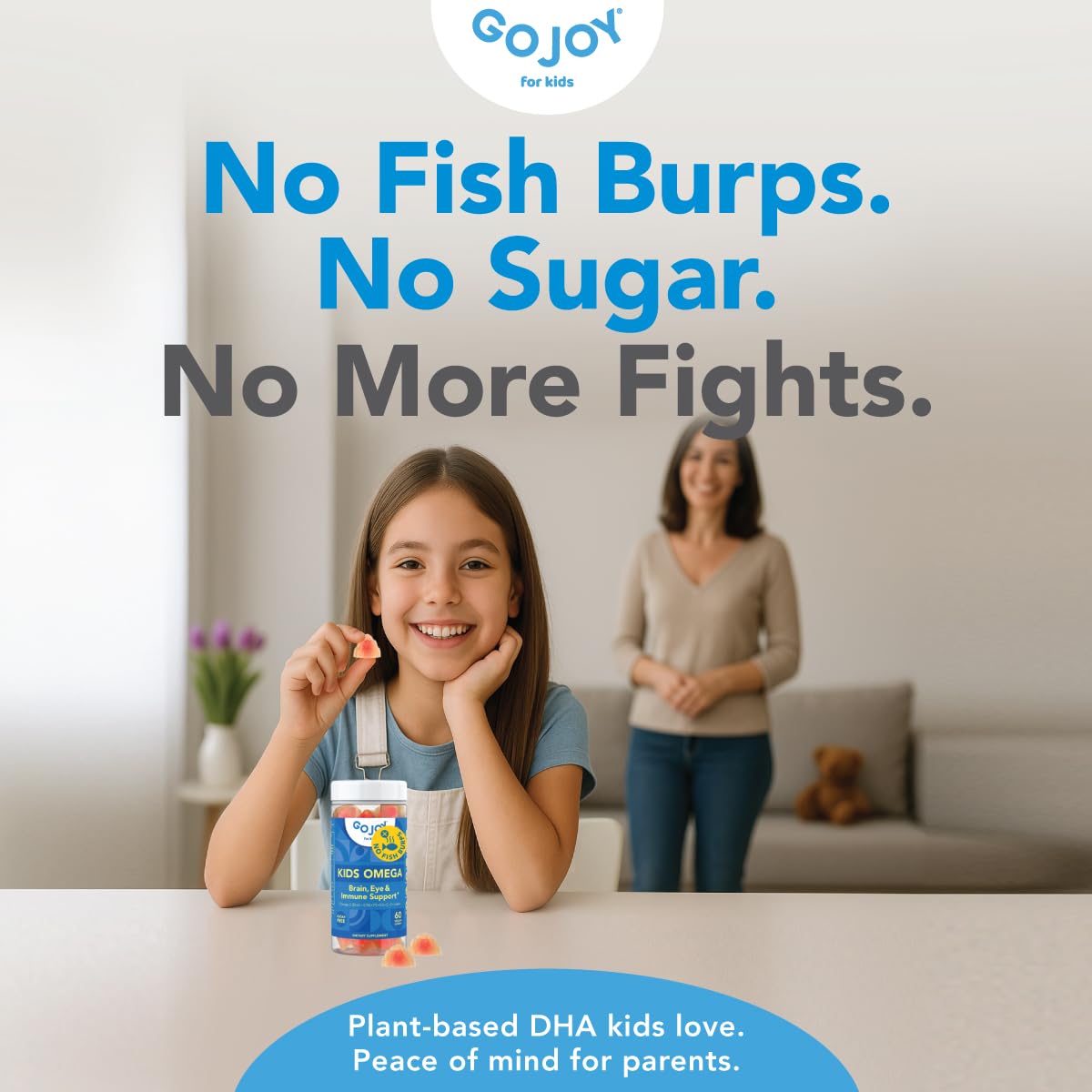 GOJOY Kids Omega-3 DHA Gummies - Plant-Based Algae DHA

