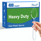Clawsoff Clear Plastic Spoons Disposable Cutlery BPA-Free

