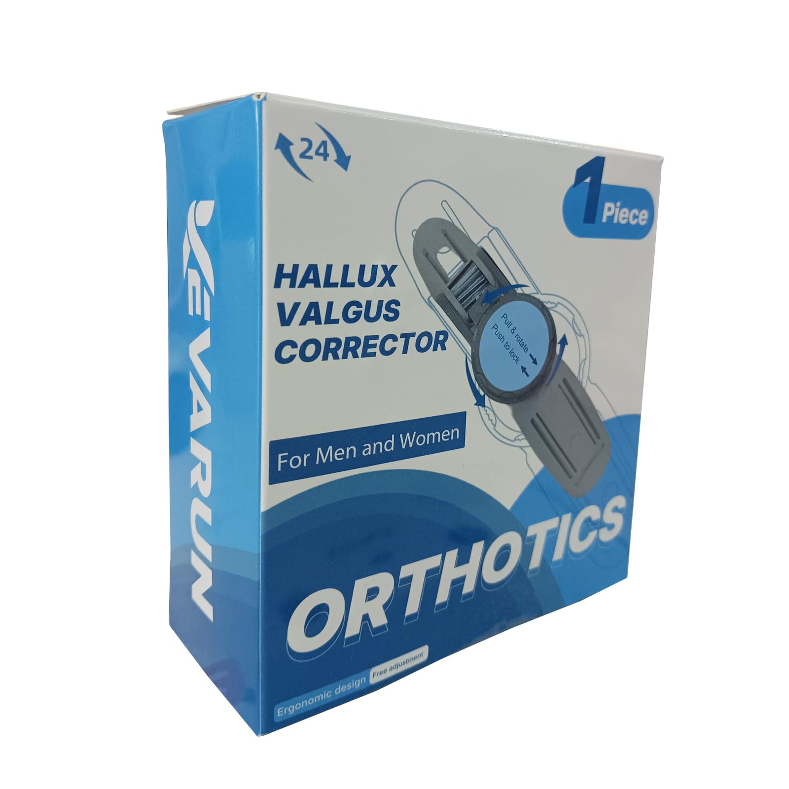 Bunion Corrector with Adjustable Knob for Toe Alignment

