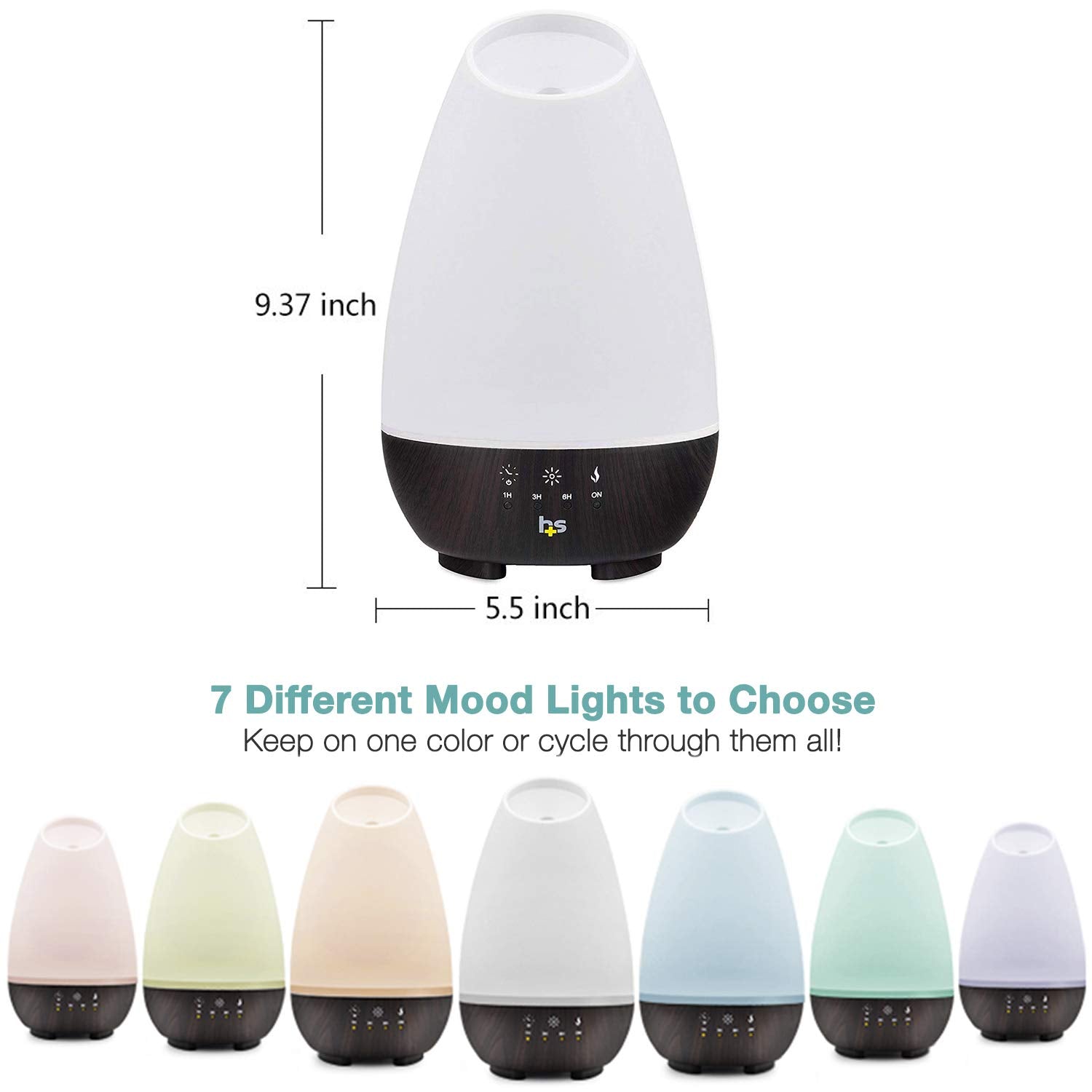 HealthSmart Essential Oil Diffuser | Cool Mist Humidifier


