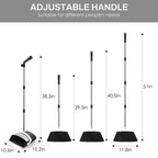Broom and Dustpan Set with Adjustable Handle for Home Cleaning

