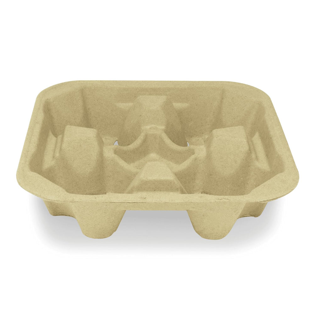 Karat Disposable Drink Carrier Molded Fiber Tray

