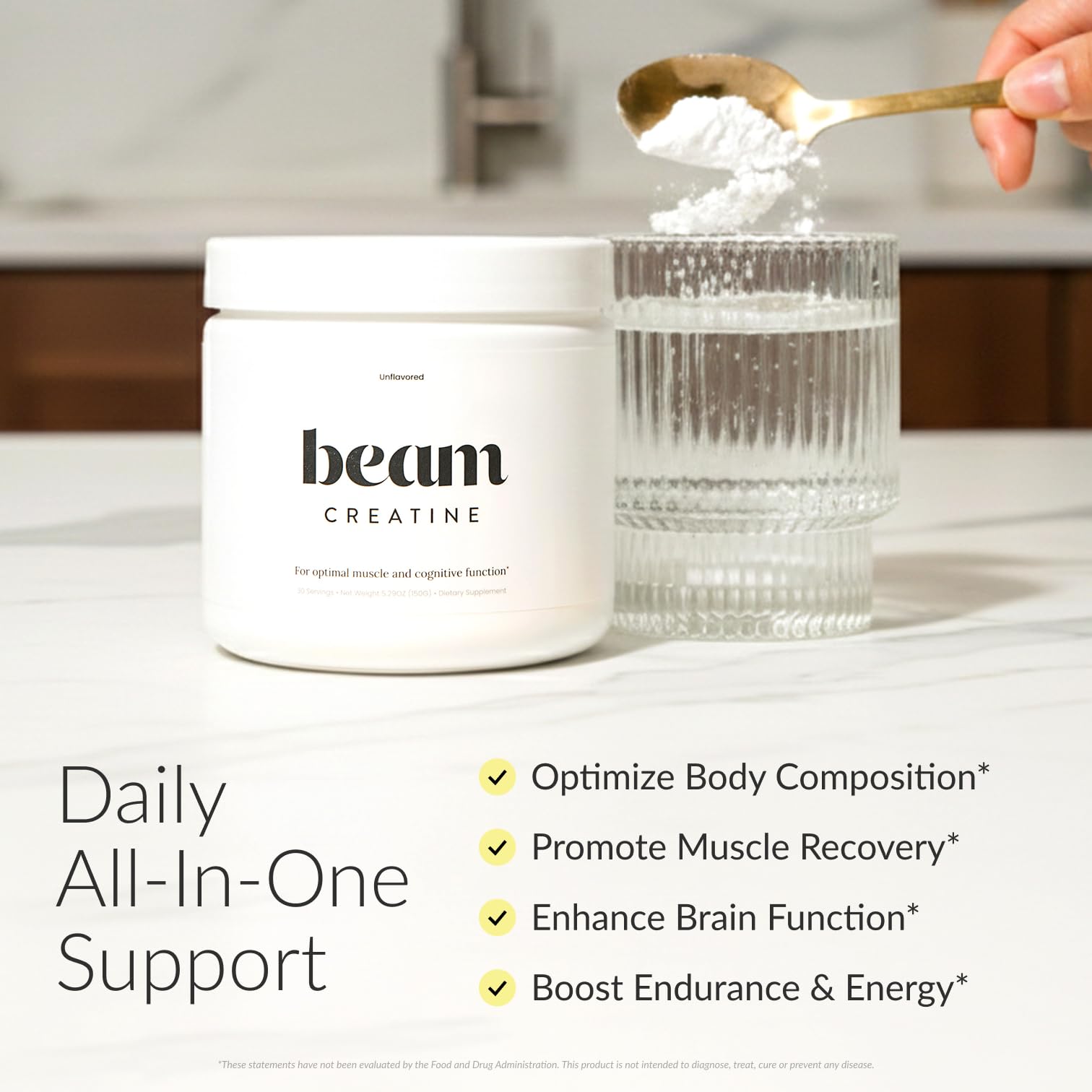 BEAM Creatine Monohydrate Powder – 5g Micronized

