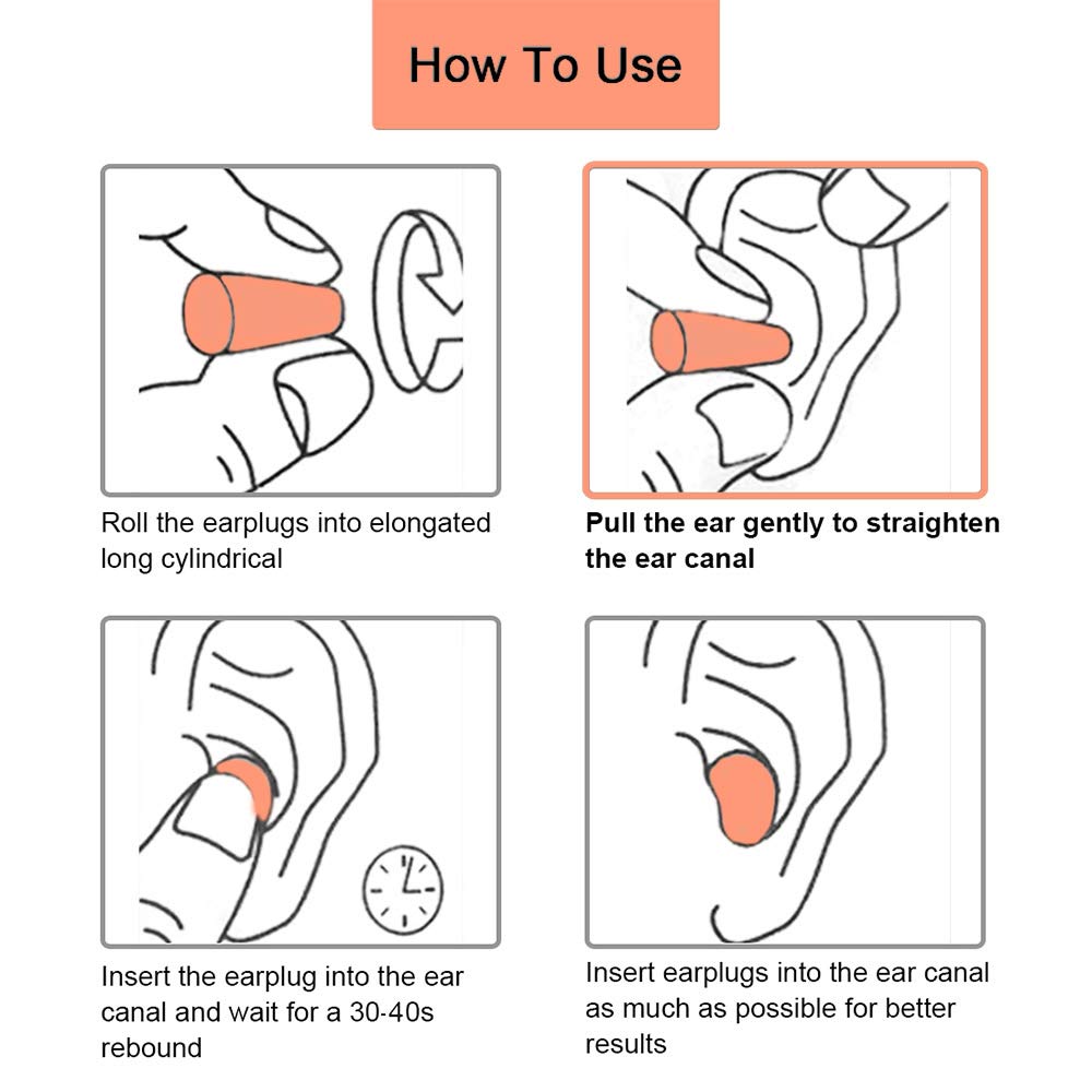 Foam Ear Plugs 32dB Noise Reduction - Hearing Protection

