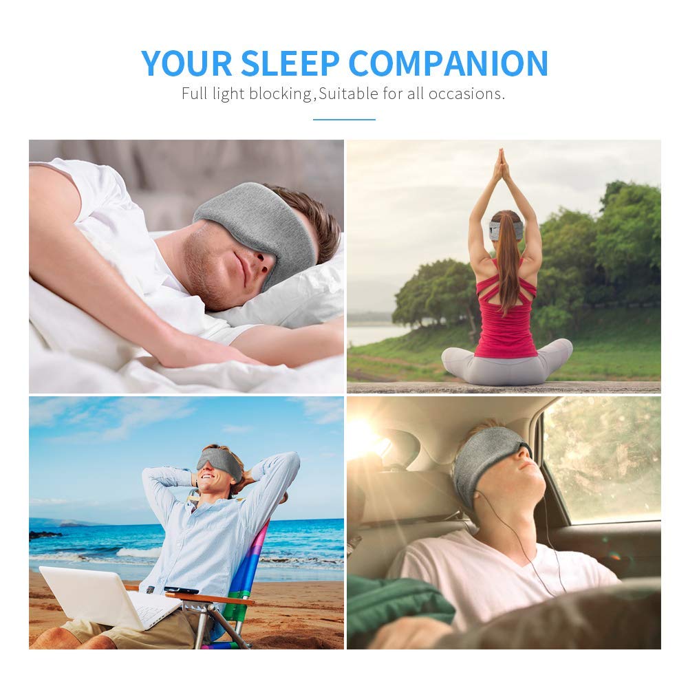 FRESHME Cotton Sleep Eye Mask - Blackout & Adjustable Strap

