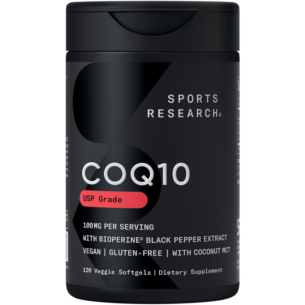 Sports Research CoQ10 Softgels with Coconut Oil & Bioperine


