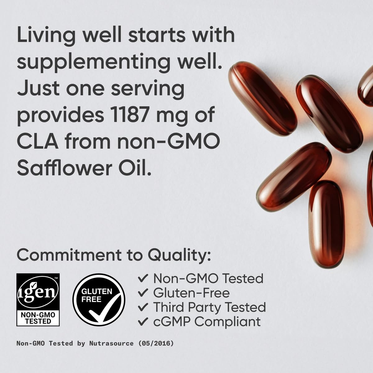 Sports Research CLA Softgels | Non-GMO Safflower Oil

