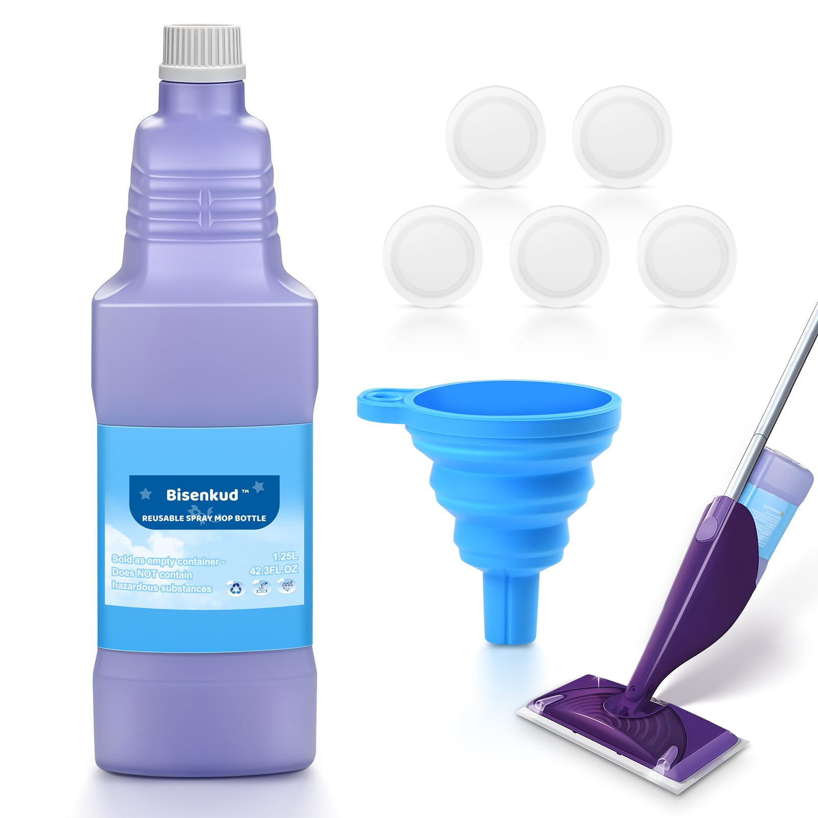 Bisenkud Refillable Bottle for Swiffer WetJet Mop

