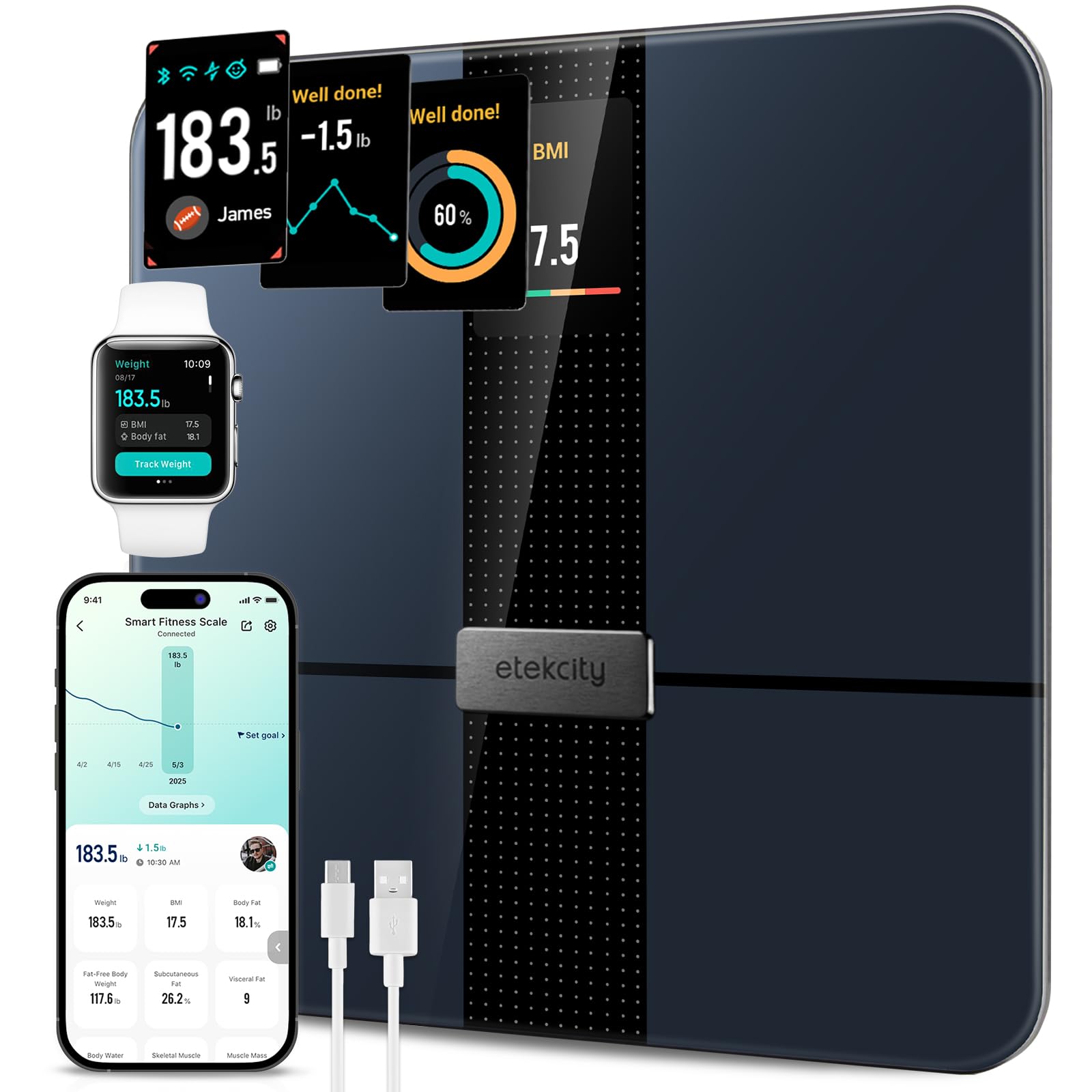 Etekcity Smart Scale – VeSync Apple Health Compatible

