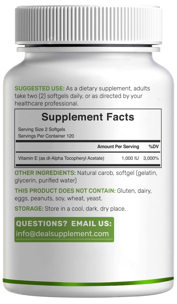 Deal Supplement Vitamin E Dietary Supplement

