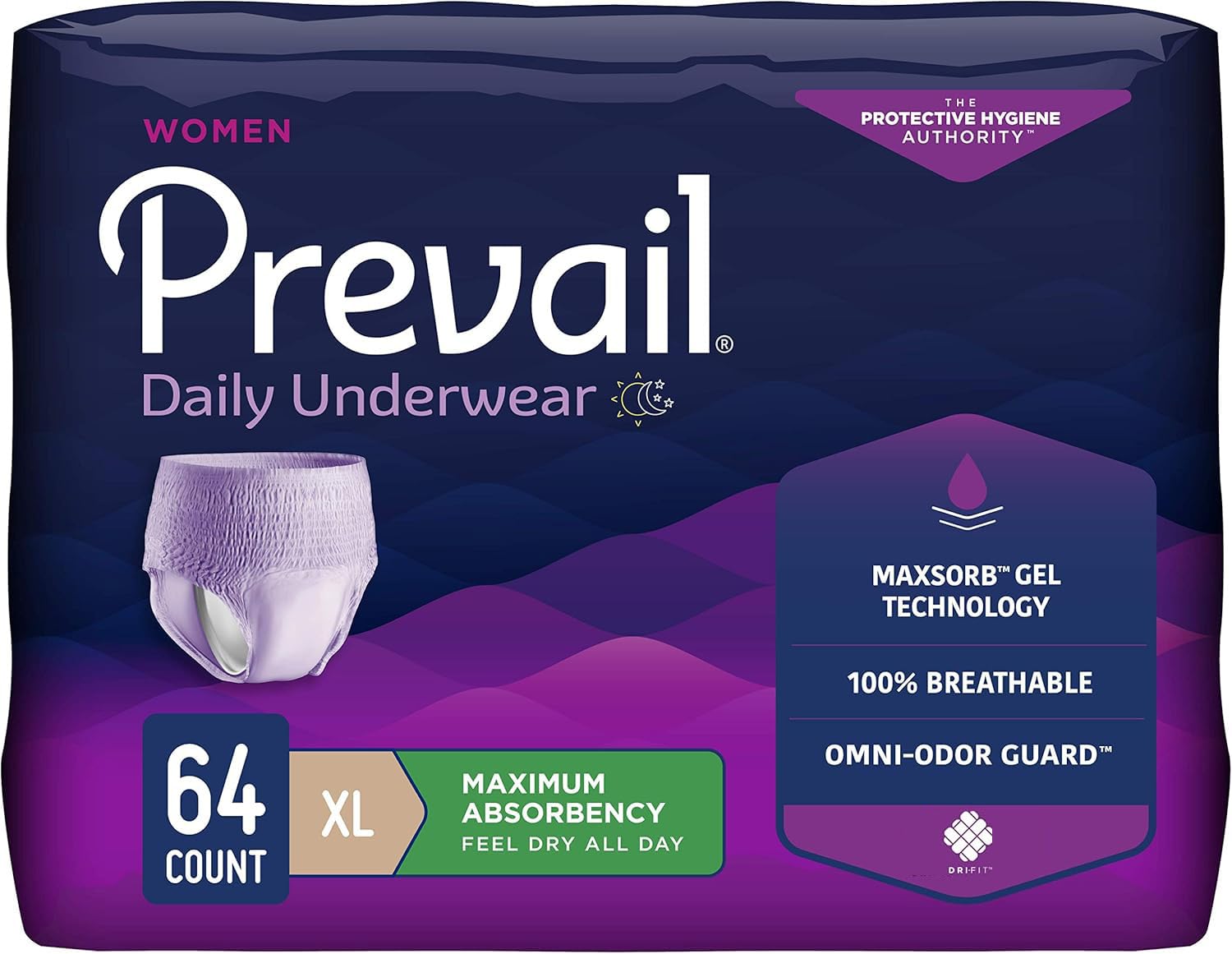 Prevail Proven Women's Incontinence Protective Underwear - Maximum Absorbency