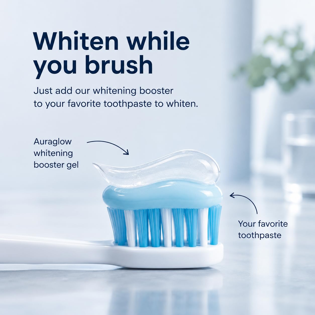Auraglow Teeth Whitening Gel Booster for Toothpaste

