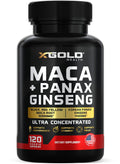 Maca Root & Panax Ginseng Capsule Supplement, X Gold Health