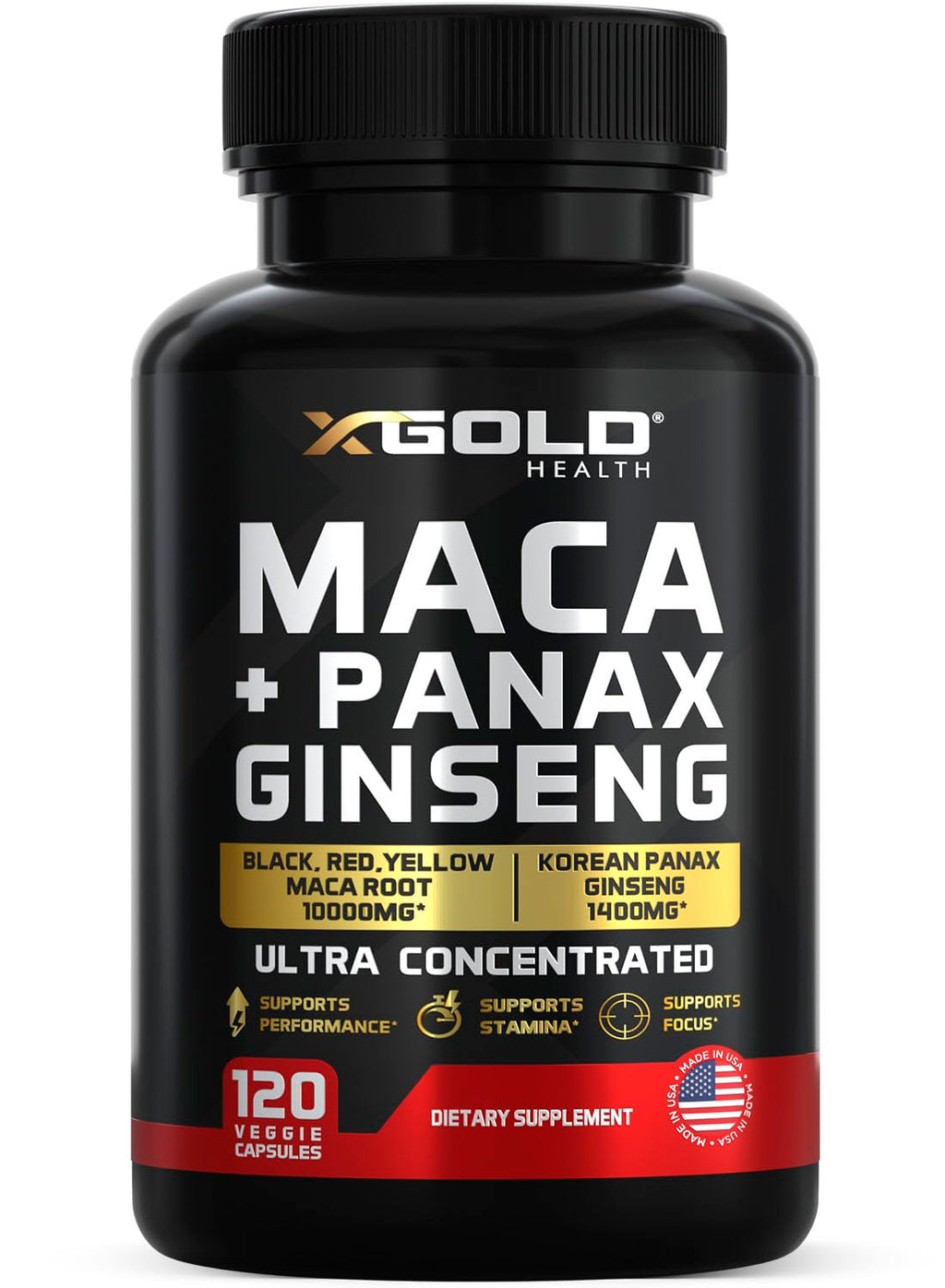 Maca Root & Panax Ginseng Capsule | X Gold Health

