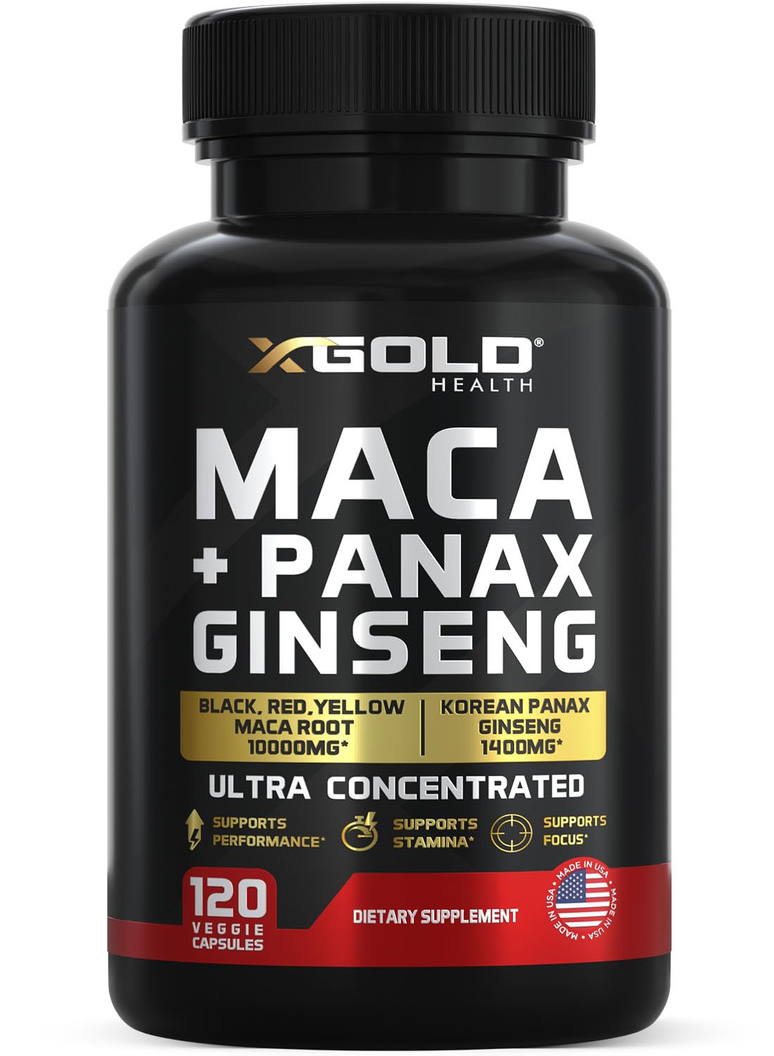Maca Root & Panax Ginseng Capsule | X Gold Health

