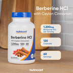 Nutricost Berberine HCl with Ceylon Cinnamon Supplement

