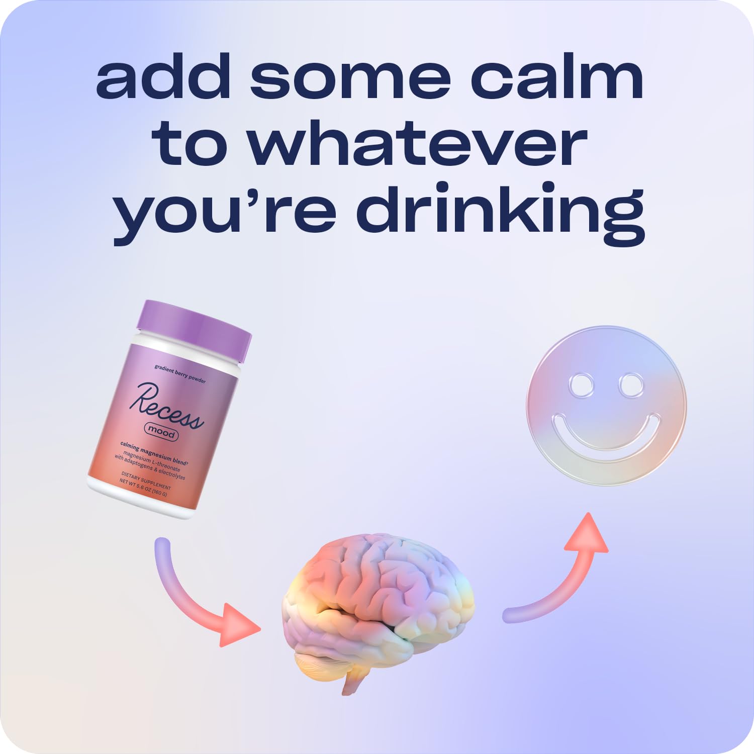 Recess Mood Powder Magnesium L-Threonate Calm Supplement

