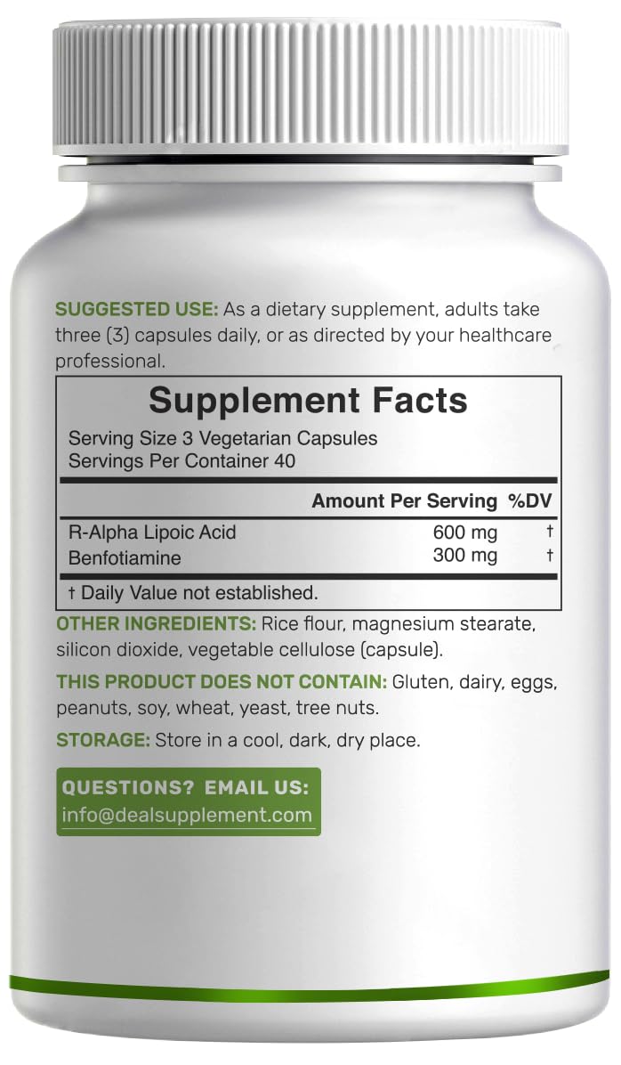 Deal Supplement R-Alpha Lipoic Acid with Benfotiamine

