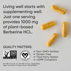 Sports Research Berberine 1000 mg Veggie Capsule - Vegan

