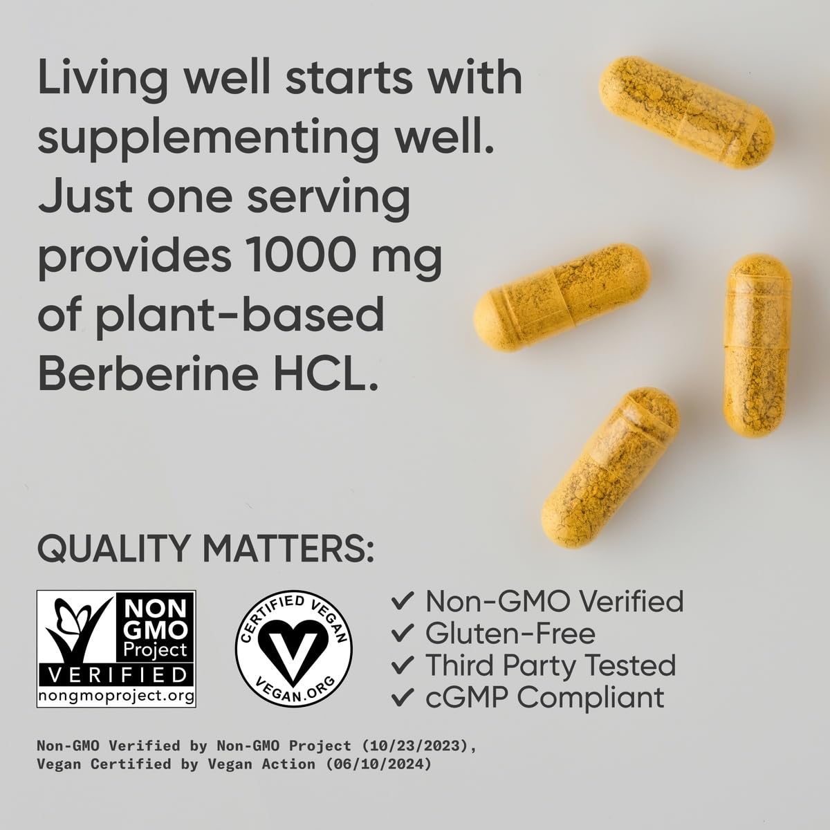 Sports Research Berberine 1000 mg Veggie Capsule - Vegan

