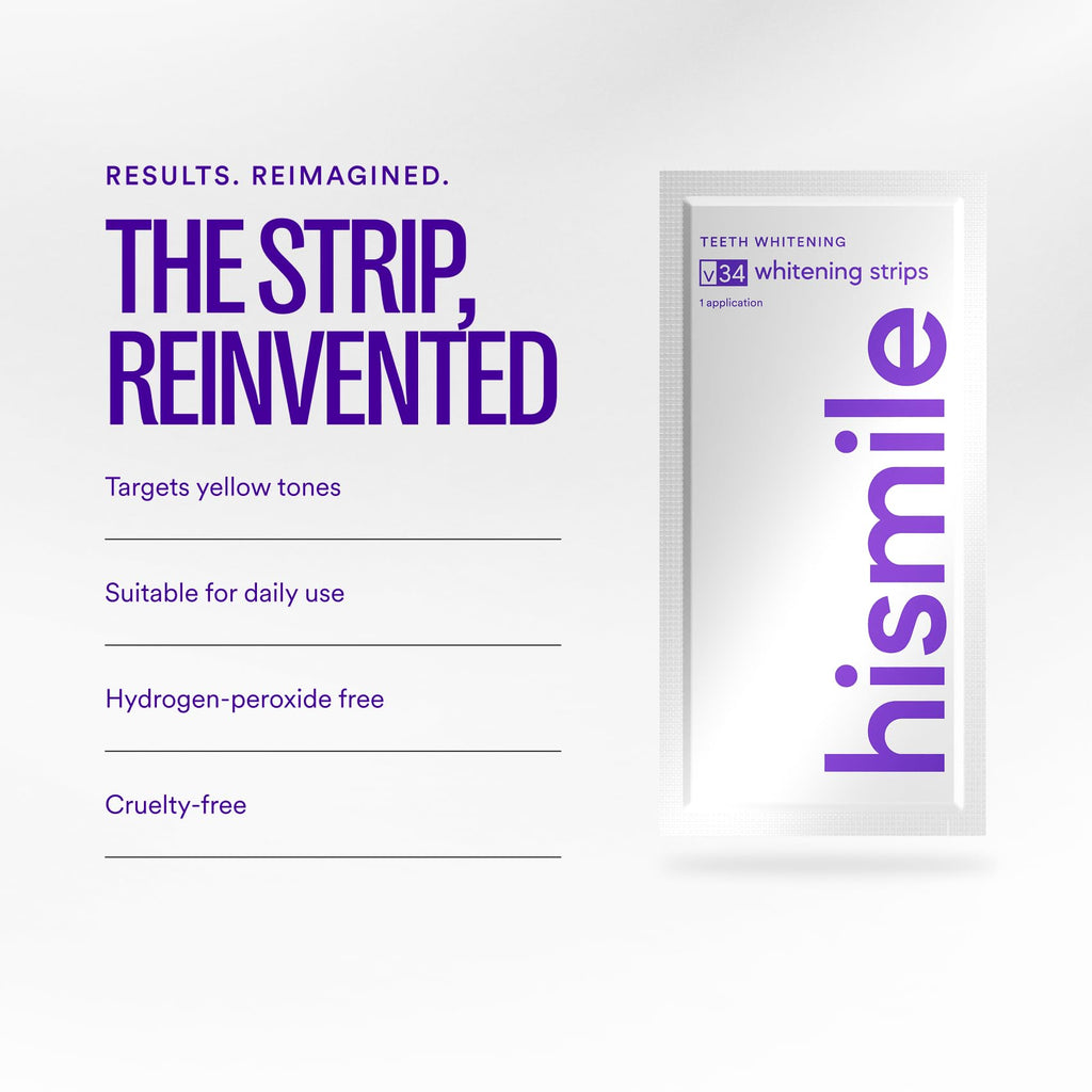 Hismile V34 Teeth Whitening Strips | Colour Correction

