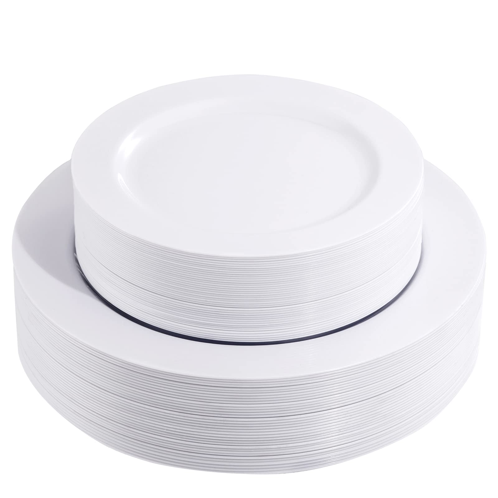 FLOWERCAT Disposable Plates - Heavy Duty Party Plates

