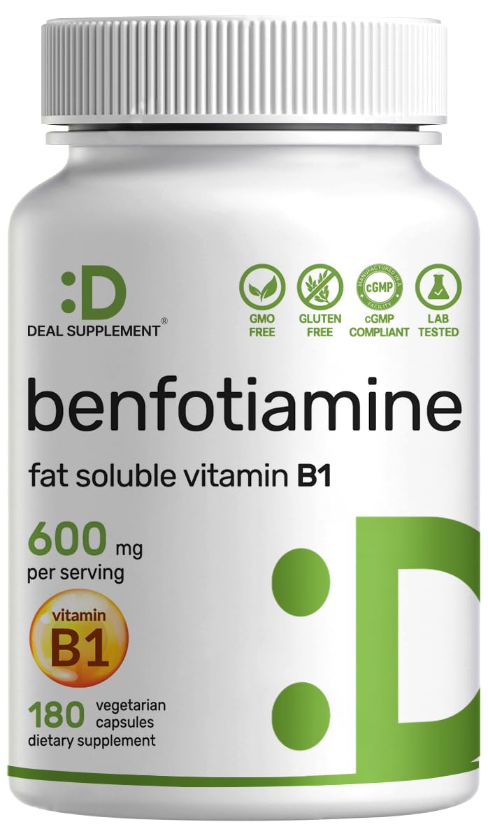 Benfotiamine Vitamin B1 Supplement - Vegan Non-GMO

